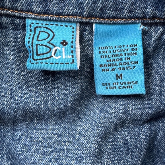 Y2K Floral Stitched Denim Jacket size Medium - Picture 9 of 11